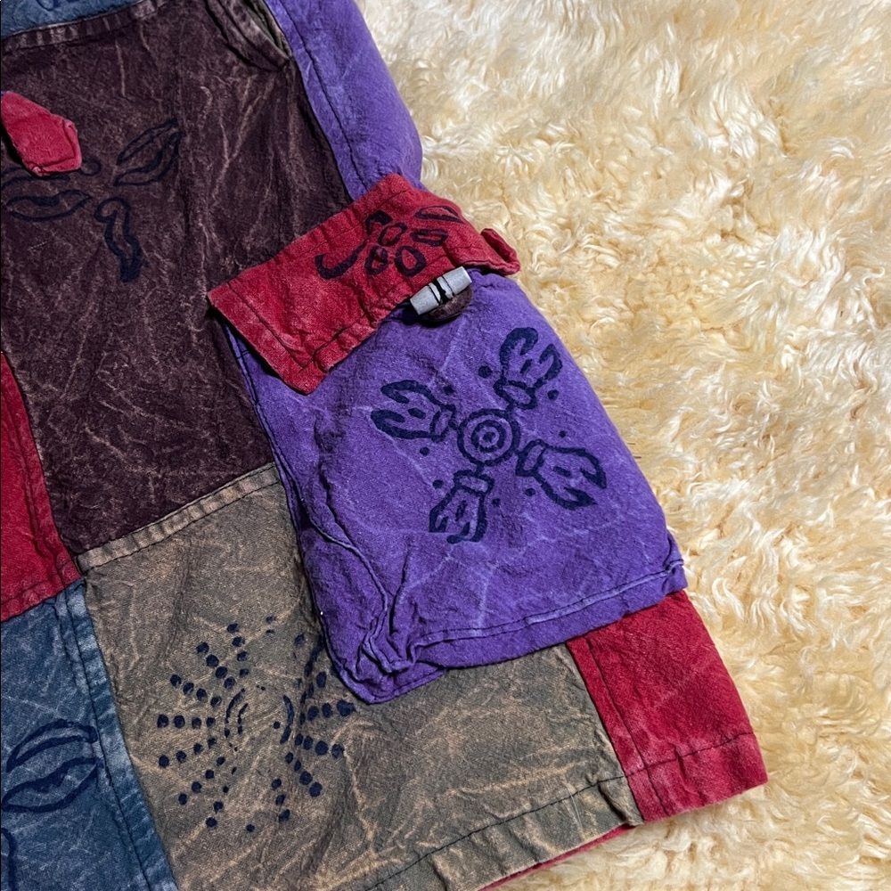 Patchwork Kantha Nepal Shorts - image 3